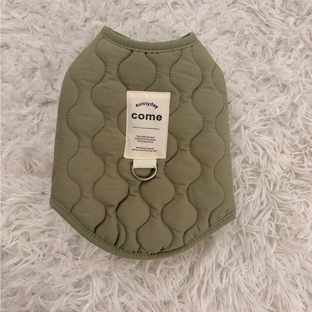 Quilted Dog Vest - Green